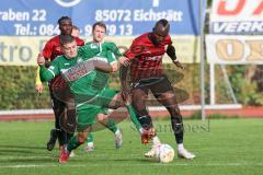 Toto-Pokal; VfB Eichstätt - FC Ingolstadt 04; Zweikampf Kampf um den Ball Moussa Doumbouya (27, FCI) Sebastian Graßl (Nr.11 - VfB)