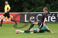 Bezirksliga - Saison 2024/25 - Freundschaftsspiel - SV Manching - TSV Gaimersheim - Fabian Neumayer (Nr.9 - SV Manching) - Simon Bellinghausen (Nr.15 - TSV Gaimersheim) - Foto: Meyer Jürgen