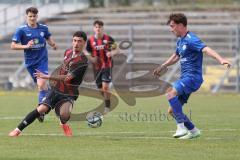 Bayernliga Nord - Saison 2024/25 - FC Ingolstadt 04 II - Würzburger FV 04 - Davide Sekulovic (Nr.7 - FCI U21) - Krautschneider Steffen blau Würzburg - Foto: Meyer Jürgen