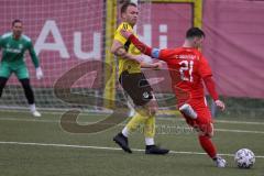 Bayernliga Süd - Saison 2022/2023 - FC Ingolstadt 04 - SV Kirchanschöring - Michael Senger (Nr.21 - FCI II) - Weber Egon Torwart Kirchanschöring - Leberfinger Thomas gelb Kirchanschöring - - Foto: Meyer Jürgen