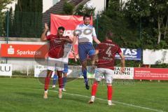 Kreisliga - Saison 2023/2024 - Türk SV Ingolstadt - TSV Mümchsmünster - Halil Balaban rot links Türk SV - Dennis Fuchs weiss M-münster - Foto: Meyer Jürgen
