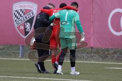 Bayernliga Süd - Saison 2022/2023 - FC Ingolstadt 04 - SV Kirchanschöring - Renato Domislic (Nr.17 - FCI II) verletzt - Foto: Meyer Jürgen