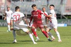 Toto-Pokal Finale; Würzburger Kickers - FC Ingolstadt 04; Pascal Testroet (37, FCI) Franjic Ivan-Leon (17 WK) Felix Keidel (43, FCI)