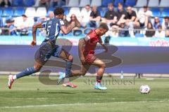 3. Liga - Saison 2025/26 - TSG Hoffenheim II - FC Ingolstadt 04  - Marcel Costly (Nr.22 - FCI) - Kelven Frees (Nr.5 - TSG Hoffenheim II) - Foto: Meyer Jürgen