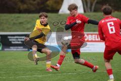 Kreisliga - Saison 2026/27 - SV Zuchering - FC Hitzhofen/Oberzell - Levin Egredzija gelb Hitzhofen - Laurenz Klein rot Zuchering -  Foto: Meyer Jürgen