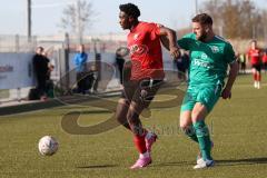 Bayernliga Nord - Saison 2023/24 - FC Ingolstadt 04 II - TSV Neudrossenfeld - Michael Udebuluzor (Nr.11 - FCI) - Ismael Noah grün Neudrossenfeld - Foto: Meyer Jürgen