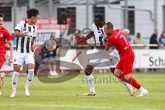 Toto-Pokal - VfB Forstinning - FC Ingolstadt 04; Zweikampf Kampf um den Ball Obed Ugondu (17, FCI) Kirchev. Dimitar (7) Jongmin Seo (7, FCI)
