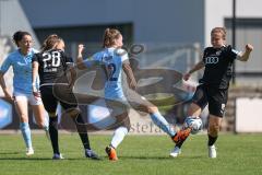 2. Fußball-Liga - Frauen - Saison 2023/2024 - FC Ingolstadt 04 - SG 99 Andernach - Katharina Reikertsdorfer (Nr.20 - FCI Frauen) - Leonie Krump (Nr.12 - Andernach) - Foto: Meyer Jürgen