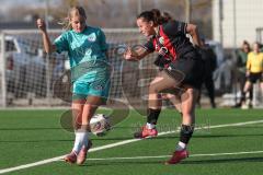 2. Bundesliga Frauen - Saison 2025/26 - FC Ingolstadt 04 Frauen - VFR SW Warbeyen  - Mara Winter (Nr.2 - FC Ingolstadt Frauen I) - Hoevers Isa grün Warbeyen - Foto: Meyer Jürgen