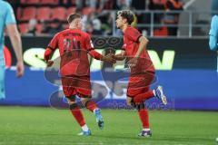 3. Liga; FC Ingolstadt 04 - FC Viktoria Köln; Anschlusstreffer Tor Jubel Treffer 1:2 Yann Sturm (7, FCI) Gustav Christensen (24, FCI)