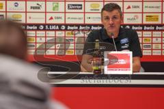 2024_1_20 - 3. Liga - Saison 2023/24 - HallescherFC - FC Ingolstadt 04 -  - Cheftrainer Michael Köllner (FC Ingolstadt 04) bei der Pressekonferenz - XXXXX - Foto: Meyer Jürgen