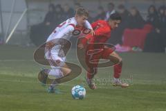 B - Junioren - Bayernliga - U17 - FC Ingolstadt 04 - 1. FC Nürnberg II -  Madir Rasho rot FC Ingolstadt - Schreiber Julian weiss Nürnberg - Foto: Meyer Jürgen