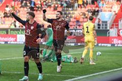 3. Liga; FC Ingolstadt 04 - 
SV Sandhausen; Tor Jubel Treffer Pascal Testroet (37, FCI) 3:0, Yannick Deichmann (20, FCI) Torwart Rehnen Nikolai (1 SVS)