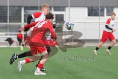 Schanzer Amateurcup 2026 - TSV Kösching - TSV Wolnzach-  - Ibo Miller weiss Wolnzach - Benedikt Schneeberger rot Kösching - Foto: Meyer Jürgen