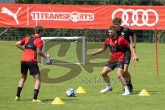3. Liga; FC Ingolstadt 04 - Trainingslager, Allgäu, Jeroen Krupa (33, FCI) Yannick Deichmann (20, FCI)