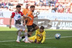 3. Liga; FC Ingolstadt 04 - FC Viktoria Köln; Torchance Yannick Deichmann (20, FCI) Torwart Voll Ben (1 Köln)