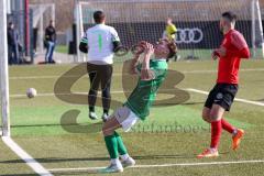 2024_2_17 - Saison 2023/24 - AUDI-Schanzer Amateur Cup - FC Gerolfing - TV 1861 Ingolstadt - Halbfinale 2 - Timo Kraus grün Gerolfing -  nach einer vergebenen Torchance - enttäuscht - XXXXX - Foto: Meyer Jürgen