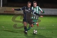 Landesliga - Saison 2025/26 - SV Manching - FC Ehekirchen - Julian Hollinger schwarz Ehekirchen - Dzenis Seferovic (Nr.6 - SV Manching) - Foto: Meyer Jürgen