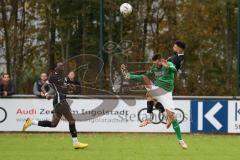 2023_10_21 - Kreisliga - Saison 2023/24 - FC Gerolfing - FC Fatih Ingolstadt - Kerem Arik schwarz Fatih - Christian Träsch grün Gerolfing - Foto: Meyer Jürgen