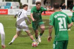 Landesliga - Saison 2024/25 - SV Manching - FC Kempten - Simon Berger (Nr.5 - SV Manching) - Seifert Alexander weiss Kempten  - Foto: Meyer Jürgen