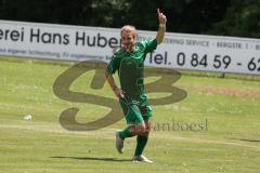 Kreisliga 1 - SV Manching II - TSV Hohenwart - Der 2:1 Führungstreffer durch Daniel Schweiger grün Manching rechts - jubel - Foto: Jürgen Meyer