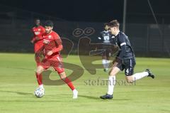 Bayernliga Süd - Saison 2022/2023 - FC Ingolstadt 04 -  VFB Hallbergmoos - Karaogul Ishak (Nr.10 - Fc Ingolstadt 04 II) - Carl Opitz schwarz Hallbergmoos - Foto: Meyer Jürgen