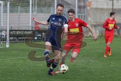 Kreisliga - Saison 2025/26- TSV Kösching - TV Münchsmünster - Maximilian Anthofer blau Münchsmünster - Lukas Kastl rot Kösching - Foto: Meyer Jürgen