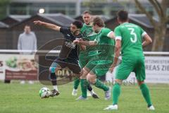 Bezirksliga - Saison 2024/25- TSV Gaimersheim - FC Gerolfing - Hakan Düzgün (Nr.25 - TSV Gaimersheim) - Bastian Heigl (Nr.2 - FC Gerolfing) - Foto: Meyer Jürgen