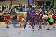 Lotto - Hallen - Bayerncup - Oberbayern -  Saison 2022/2023  - FC Fatih Ing - MTV Ingolstadt - 2:0 - Halbfinale - Akif Abasikeles rot Fatih Ing - Foto: Meyer Jürgen