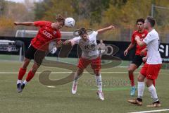 2023_10_28 - Bayernliga Nord - Saison 2023/24 - FC Ingolstadt 04 II - ASV Cham - Moritz Wiezorrek (Nr.15 - FCI U21) - Björn Zempelin weiss Cham - Foto: Meyer Jürgen