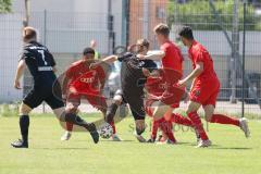 Bayernliga Süd - Saison 2021/2022 - FC Ingolstadt 04 II - SpVgg Hangkofen - David Udogu (#2 FCI) - Tobias Lermer schwarz Hangkofen - Foto: Meyer Jürgen