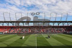 3. Liga; FC Ingolstadt 04 - SpVgg Unterhaching; vor dem Spiel Gedenkminute Krieg in Israel Audi Sportpark