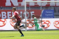 3. Liga - FC Ingolstadt 04 - FSV Zwickau - Filip Bilbija (35, FCI) erzielt das 2:1 Jubel Tor, Torwart Brinkies Johannes (1 Zwickau)