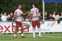 Toto Pokal; TSV Landsberg - FC Ingolstadt 04; Tor Jubel Treffer 3:5 Mads Borchers (9, FCI) Doppeltorschütze Marcel Costly (22, FCI)