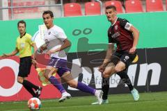 DFB Pokal; FC Ingolstadt 04 - Erzgebirge Aue; Stefan Kutschke (30, FCI) Carlson Dirk (3 Aue)