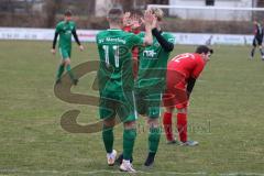 Testspiel - SV Manching - TSV Pöttmes - Rainer Meisinger (#19 Manching) trifft zum 3:2 Führungstreffer - jubel - Thomas Schreiner (#11 Manching) - Foto: Jürgen Meyer