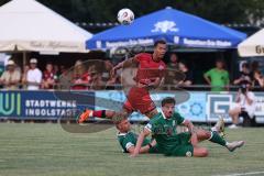 * Testspiel - 3. Liga - Saison 2025/26 - FC Ingolstadt 04 - VFB Eichstätt - Marcel Costly (Nr.22 - FC Ingolstadt 04) - Daniel Spies (Nr.4 - VFB Eichstätt) - Foto: Meyer Jürgen