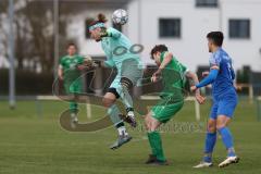 Kreisliga - Saison 2023/24 -  SV Hundszell - SV Denkendorf -  Der 0:1 Führungstreffer durch - Marius Heß grün Denkendorf - jubel - Luca Kammerer  blau Hundszell - Gabriel Hägel Torwart Hundszell - Foto: Meyer Jürgen