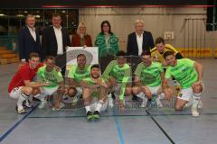 Lotto - Hallen - Bayerncup - Oberbayern -  Saison 2022/2023  - FC Fatih Ing - FC Penzberg - Finale - 1:0 - Siegerehrung - 2. Sieger FC Penzberg - jubel  - Foto: Meyer Jürgen