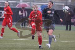 Bayernliga - Frauen - Saison 2022/2023 - FC Ingolstadt 04 II - TSV Schwaben Augsburg - Lea Spittka
 rot FCI - Emily Stockinger schwarz Augsburg - Foto: Meyer Jürgen