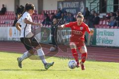 2. Fußball-Liga - Frauen - Saison 2022/2023 - FC Ingolstadt 04 - FSV Gütersloh - Yvonne Dengscherz (Nr.23 - FC Ingolstadt 04 ) - Tayeh Marah weiss Gütersloh - Foto: Meyer Jürgen