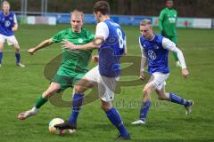 Bezirksliga - Saison 2022/2023 - SV Manching  - TSV Rohrbach - Rushiti Erduart grün Manching - Humbach Michael blau Rohrbach - Foto: Meyer Jürgen