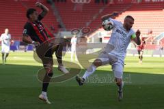 3. Liga - Saison 2024/25 - FC Ingolstadt 04 - SV Wehen Wiesbaden - Pascal Testroet (Nr.37 - FCI) - Sascha Mockenhaupt (Nr.4 - SV Wehen Wiesbaden) - Foto: Meyer Jürgen