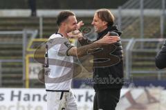 3. Liga; VfB Oldenburg - FC Ingolstadt 04; Tor Jubel Treffer Marcel Costly (22, FCI) 0:3 Patrick Schmidt (9, FCI) Cheftrainer Rüdiger Rehm (FCI)