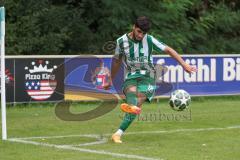 Landesliga - Saison 2025/26 - SV Manching - FC Memmingen II - Kouki Rayen grün Manching beim Eckball - XXXXX - Foto: Meyer Jürgen
