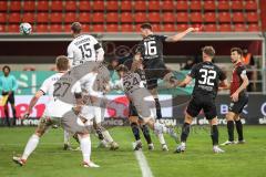 3. Liga; FC Ingolstadt 04 - Preußen Münster; Torchance Kopfball Ryan Malone (16, FCI) Scherder Simon (15 PM) Koulis Niko (24 PM) ter Horst Jano (27 PM)