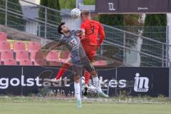 Bayernliga Süd - Saison 2021/2022 - FC Ingolstadt 04 II - VfB Hallbergmoos - Willibald Fabian (#4 FCI) - Fabian Diranko grau Hallberg - Foto: Meyer Jürgen