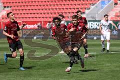 3. Liga - FC Ingolstadt 04 - FSV Zwickau - Tor Jubel Elfmeter Dennis Eckert Ayensa (7, FCI) #Filip Bilbija (35, FCI) Francisco Da Silva Caiuby (13, FCI) Merlin Röhl (34, FCI)