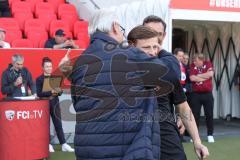 3. Liga - Saison 2024/25 - FC Ingolstadt 04 - SV Wehen Wiesbaden - Verabschiedung  - Vorsitzender des Vorstandes Peter  Jackwerth (FCI) - Moritz Seiffert (Nr.23 - FCI) - Foto: Meyer Jürgen