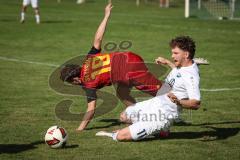 Kreisliga - Saison 2026/27 - TSV Großmehring - SV Kasing - Dominic Filser weiss Großmehring - Marius Magdic rot Kasing - Foto: Meyer Jürgen